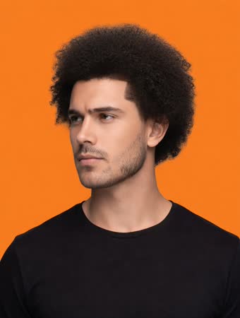 Afro with shape-up